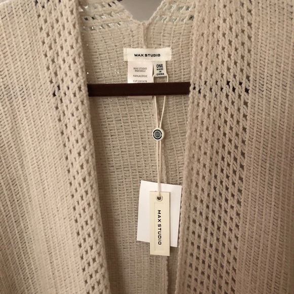 NWT Max Studio one size fits all knit cardigan tan - Picture 6 of 8
